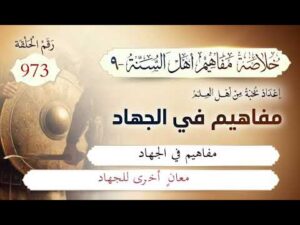 خلاصة مفاهيم أهل السنة | المفهوم (973) | معانٍ أخرى للجـــــ8ــــاد